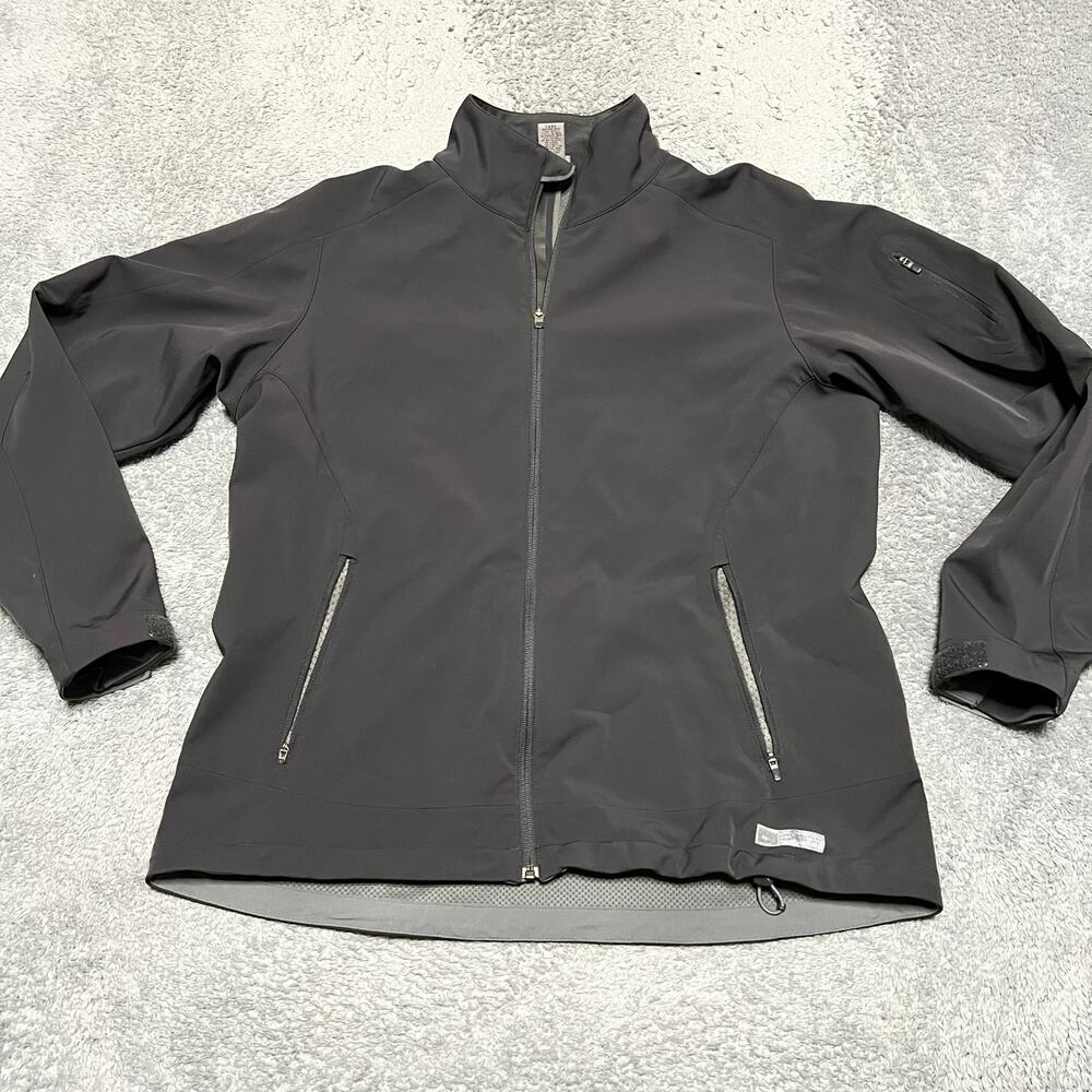 REI Jacket Womens XL Soft Shell Gray Black Outdoors Nylon